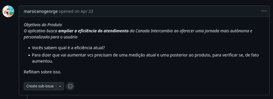 Solicitação do Professor