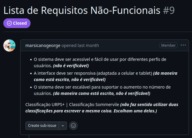 Solicitação do Professor