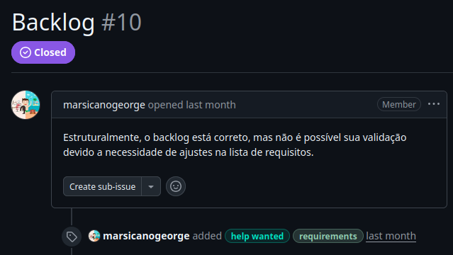 Solicitação do Professor