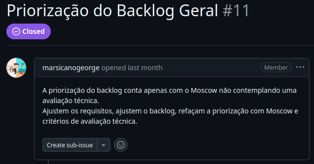 Solicitação do Professor