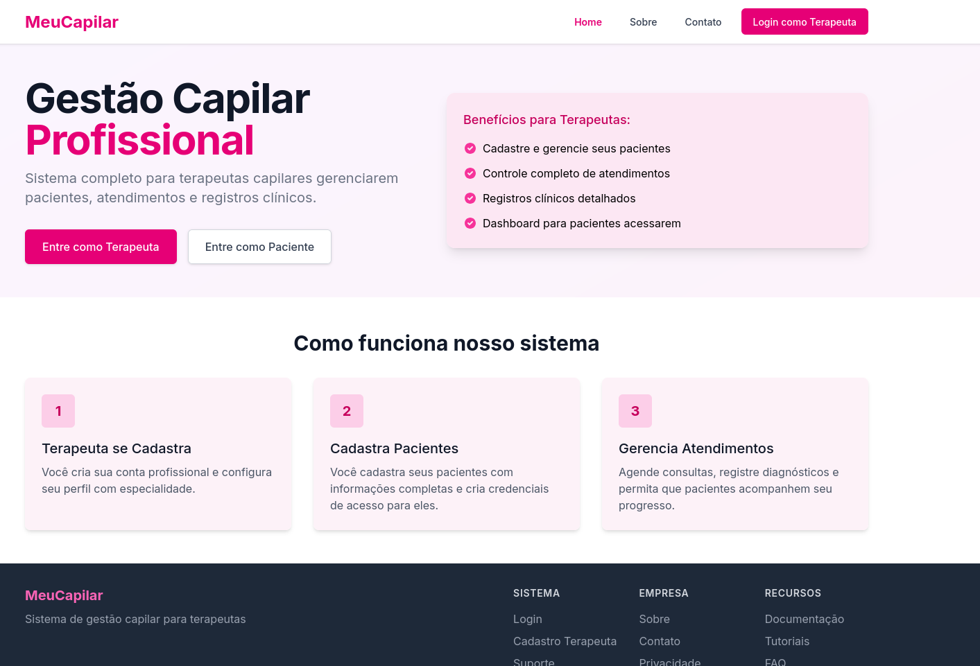 Entre como terapeuta