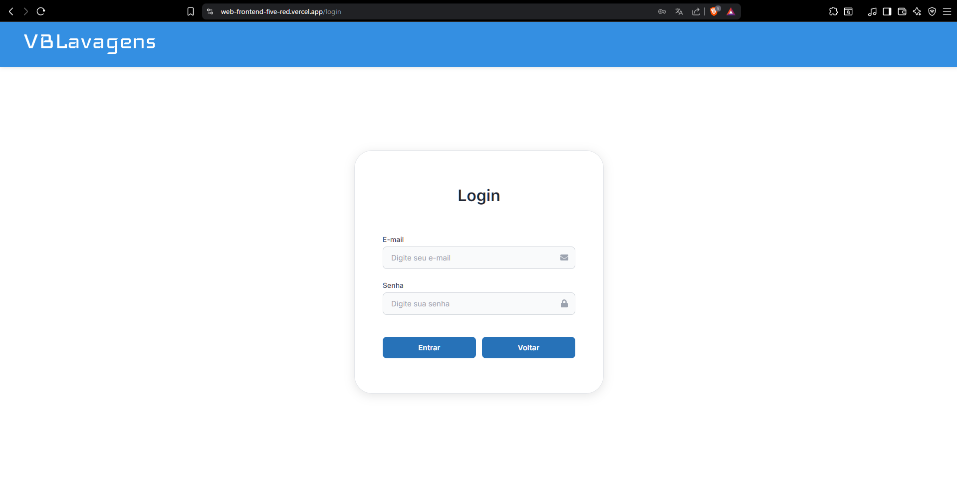 Login – versão final