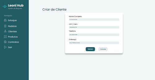 Protótipo - Cadastro de Cliente