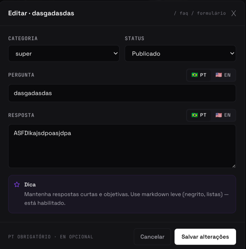 Evidência de RF29 — F16