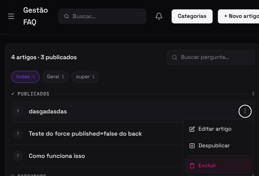 Evidência de RF30 — F16