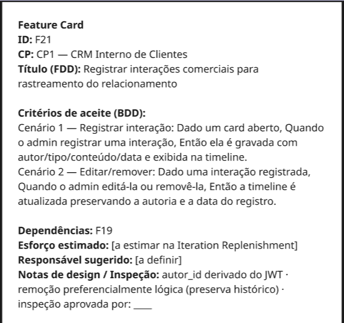 Feature Card — F21