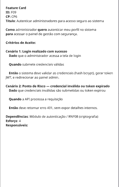 Feature Card inicial — F09