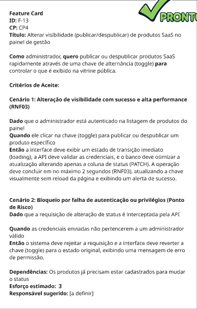 Feature Card inicial — F13