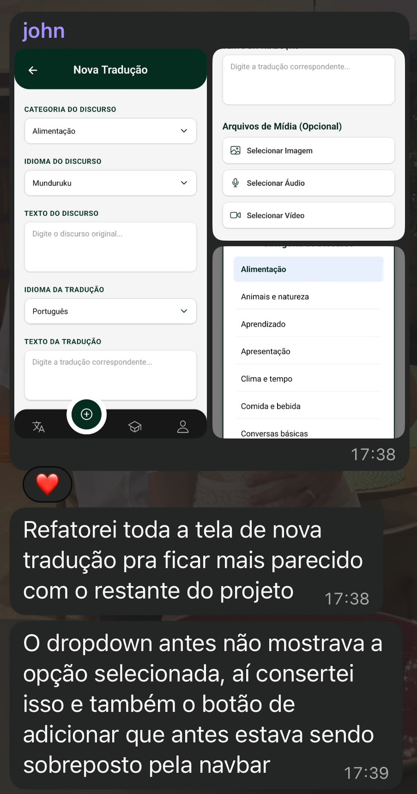 Navbar corrigida na tela de atividades