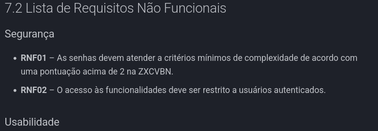 Exemplo de RNFs