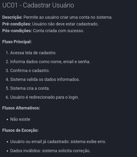 Exemplo de UC